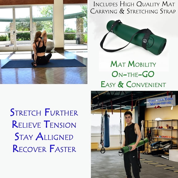 Hot Yoga Mat Non Slip - Professional Grade Natural Rubber Yoga Mat, Pliates Mat, Stretching Mat or Exercise Mats for Home Workout