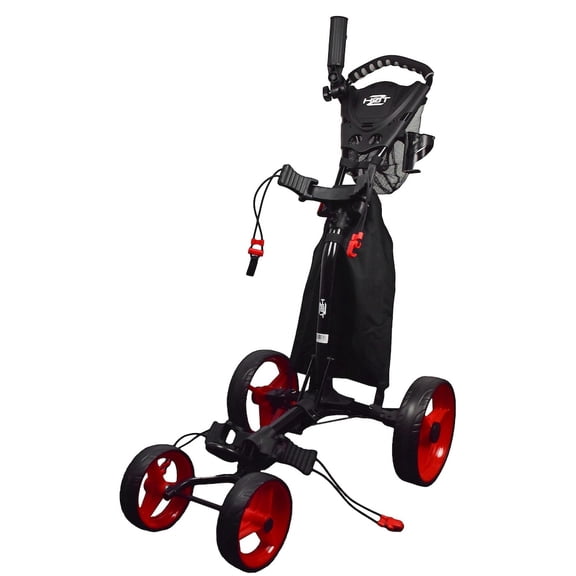 Hot-Z Golf 4 Wheel Push Cart Black