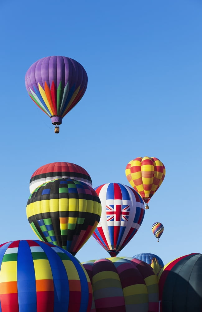 Hot air balloons 2015 Balloon Fiestas Albuquerque New Mexico United States of America Canvas Art - Richard Maschmeyer Design Pics (24 x 38)
