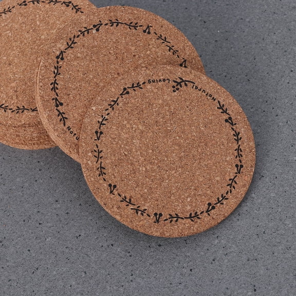 Hot and Cold Cup Coasters 10 PCS Pearlescent Dining Table Wooden Bamboo Place Mats for Barware Set Tableware Round