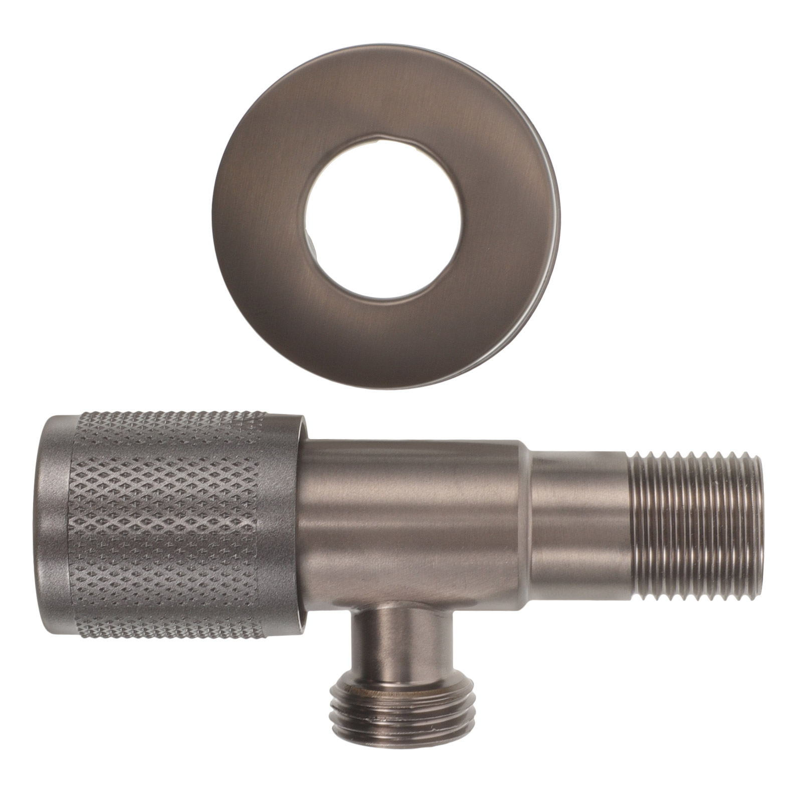 Hot and Cold Triangle Valve Hose Shower Head Splitter Faucet Diverter