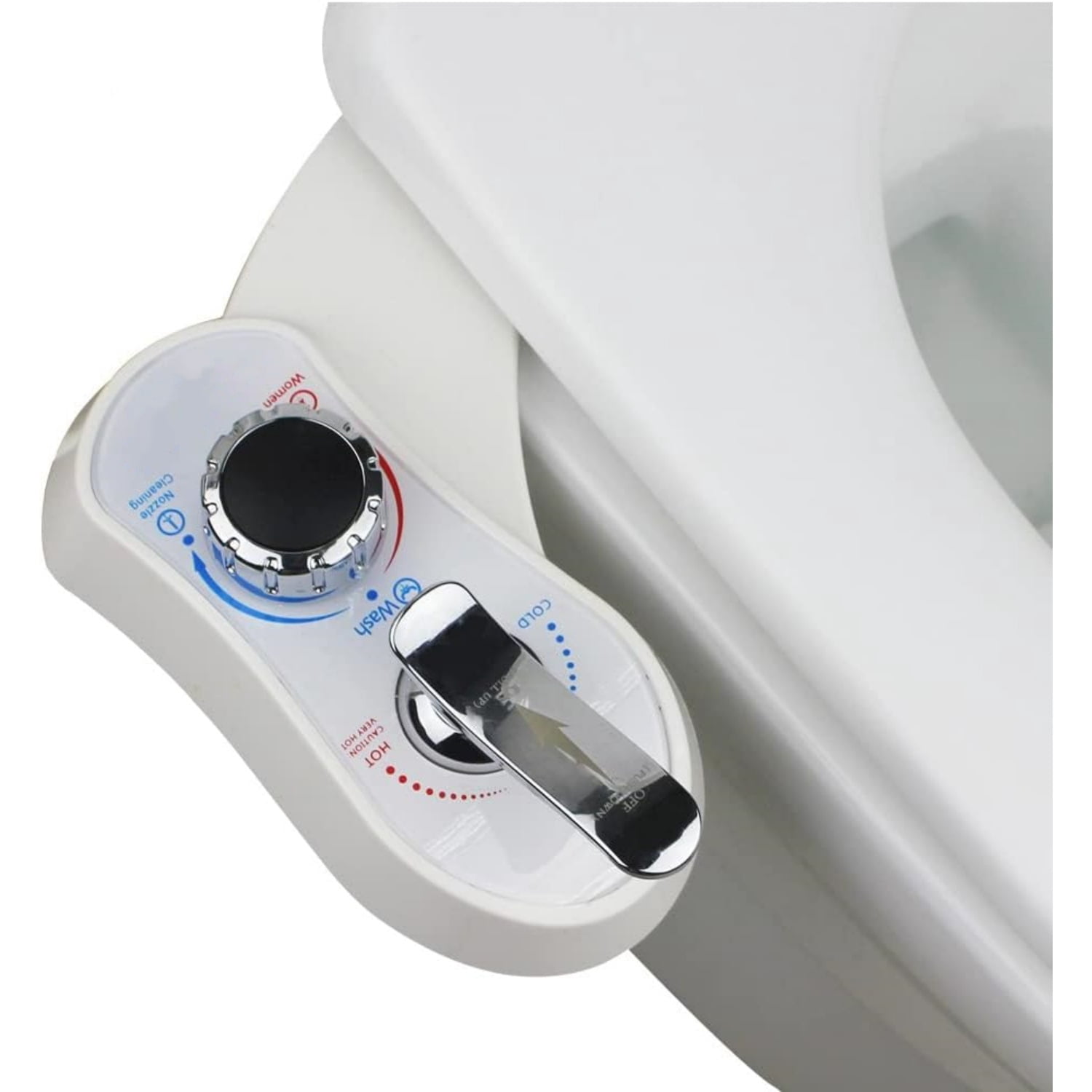 Hot and Cold Water Bidet Attachment for Toilet - Self Cleaning Dual Nozzles(Frontal & Rear Wash) - Non-Electric Mechanical Bidet Toilet Attachment