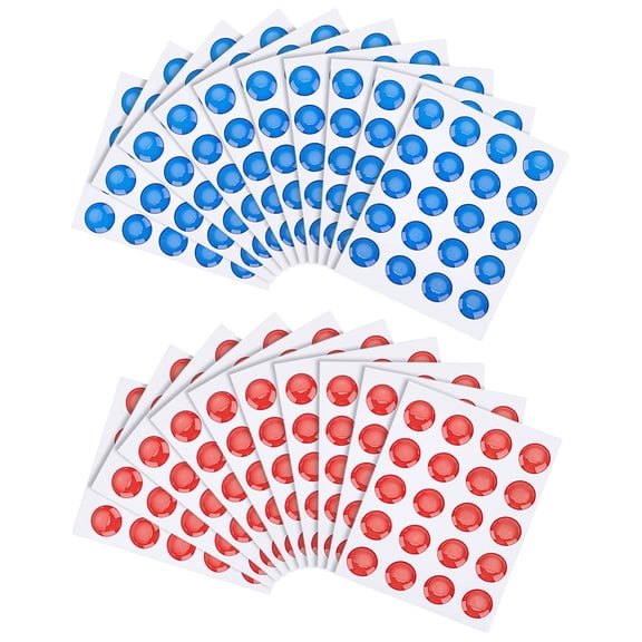 Hot and Cold Water Stickers 0.39in Semi Circle PVC Adhesive Labels Waterproof Faucet Signs for Bathroom Sink Kitchen Shower Safety Decor Red and Blue