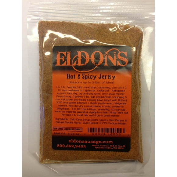 Hot and Spicy Jerky Seasoning Spice with Cure Seasons 5 Pounds of Meat #4055