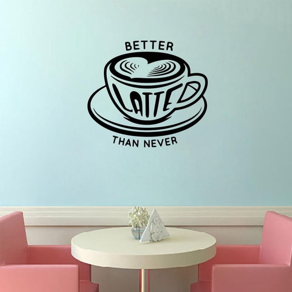 Hot coffee Vinyl Kitchen Wall Stickers Wallpaper Kids Room Nature Decor Waterproof Wall Art Decal 42x47cm