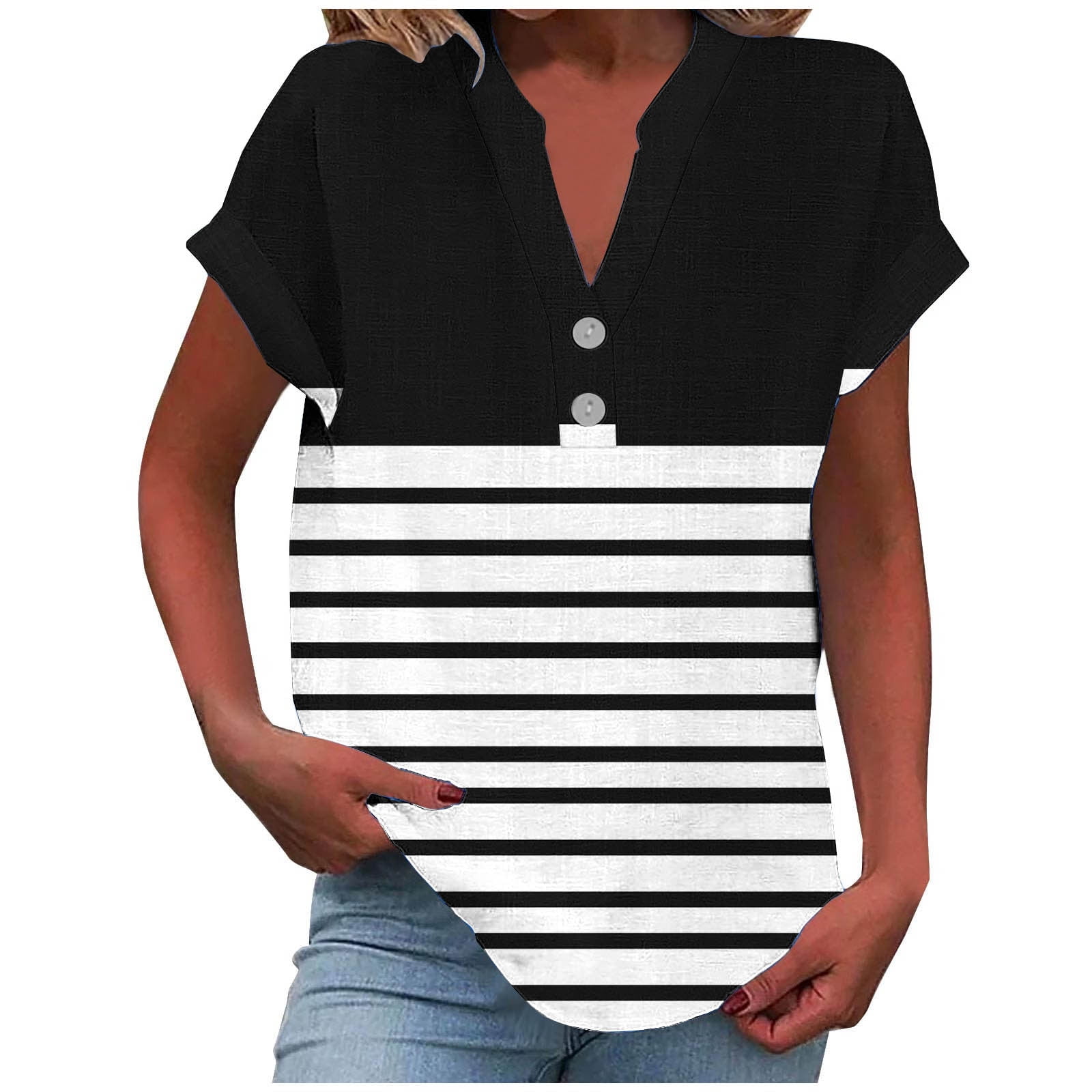 Hot days, bold styles Olyvenn Linen Shirts for Women Summer 2025 Short ...