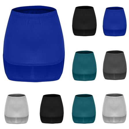 Hot days, bold styles SMihono Casual High Waisted Mini Skirts for Women Elastic Solid Basic Pencil Skirt Seamless Bodycon Short Skirts Black 6