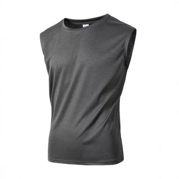 Hot days, bold styles YLSDY Cut Off Tank Tops Men Oversized Work Out Big and Tall Tank Top Summer Beach Vacation Outfits Vintage Tees Streetwear Gray M