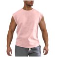 thumbnail image 1 of Hot days, bold styles YLSDY Cut Off Workout Tank Tops for Men Athletic Gym Running Cap Sleeve Muscle Tee Fitness Bodybuilding Sleeveless T Shirts Pink M, 1 of 8