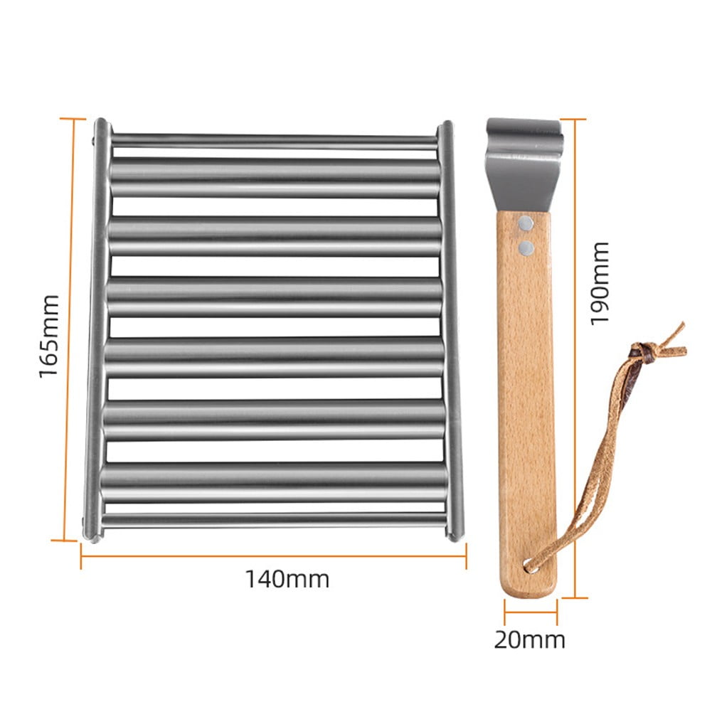 Hot dog rack removable stainless steel grill sausage rack rolling hot