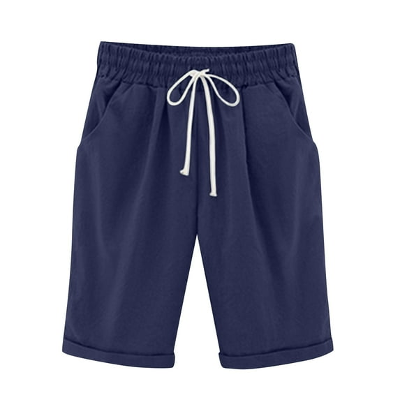 Hot in Summer!! HHEN Women's Shorts, French Terry Bermuda Pocket Shorts, Jersey Knit Fleece Shorts, Women's Bermuda Shorts, 11"