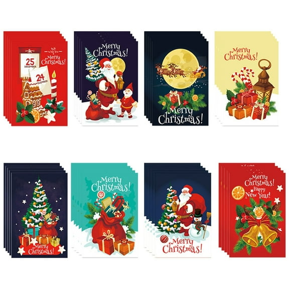 HotSale! 40 Pcs Tree Christmas Cards Merry Christmas Greeting Cards Happy Holiday Notecards With Envelopes