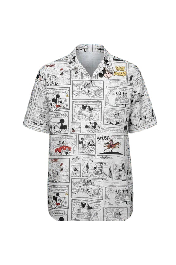 Hot new 2026 funny Retro Disney Crewneck, Embroidered Mickey & Friends Balloon Hawaiian shirt for fans, Cartoon Hawaiian shirt