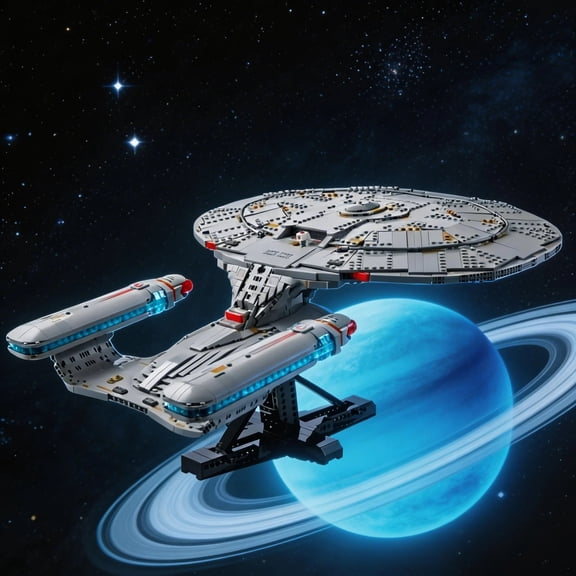 Hot news Aviation enterprise NCC-1701-D ship building block brick model birthday men and women holiday gifts