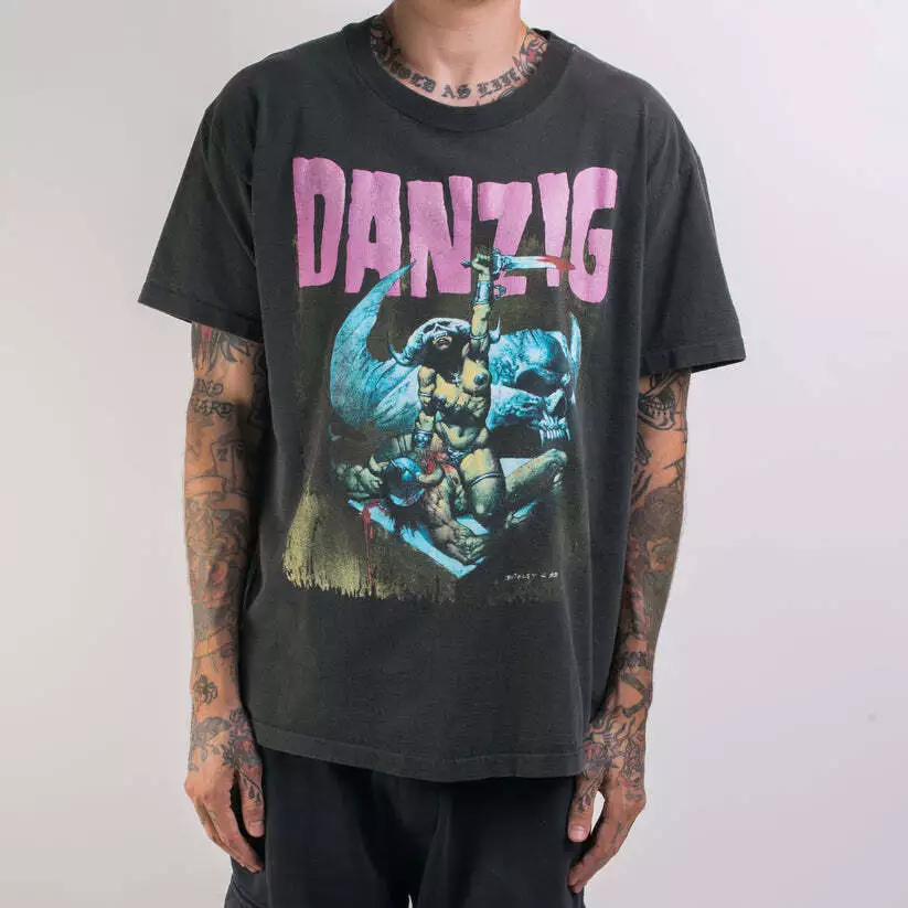 Hot_sale!! 1992 Danzig How The Gods Kill Tour T-shirt Unisex Black 