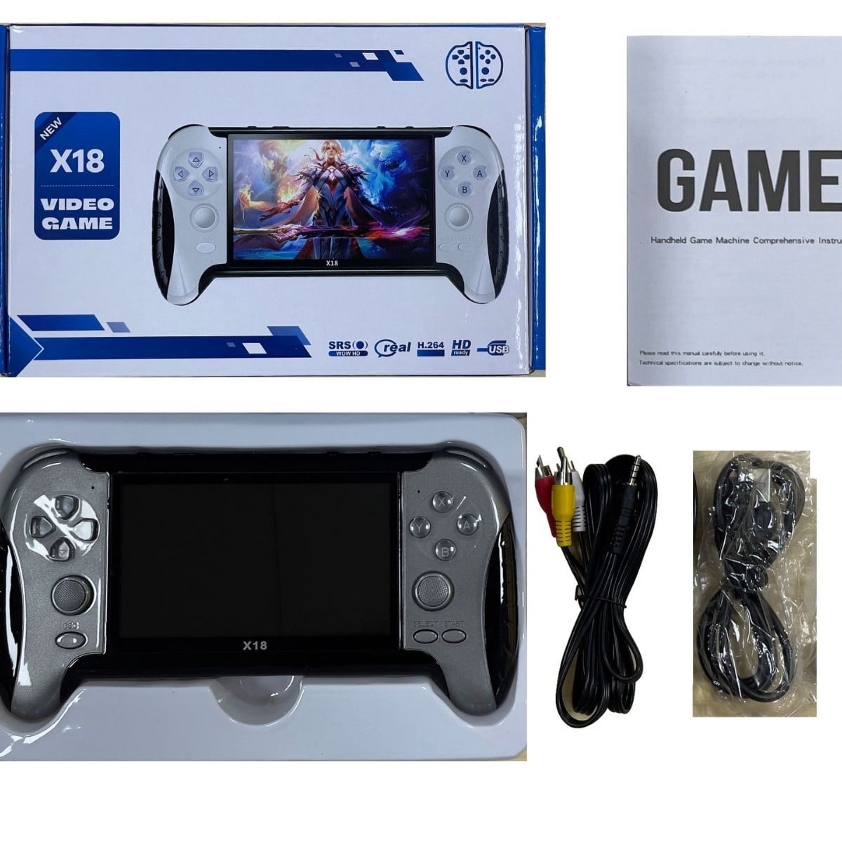 Hot sale X18 high quality new portable player handheld video game ...
