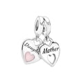 thumbnail image 1 of Hot sale original Sterling Silver Gold Wings Mother Heart Flower BeadedPendant for PandoraDIYBracelet, Women's Jewelry Gifts, 1 of 5