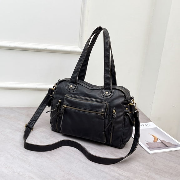 Hot-selling large-capacity retro multi-pocket tote bag/shoulder bag/handbag/crossbody bag