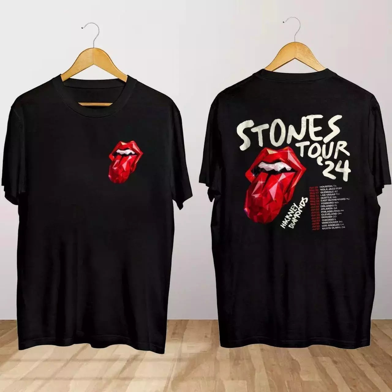 Hot shirt The Rolling Stones Hackney Diamonds Tour 2024 T Shirt gift