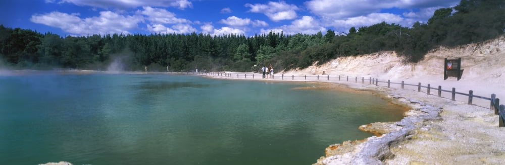 Hot spring Champagne Pool Waiotapu Thermal Park North Island New Zealand Canvas Art - Panoramic Images (27 x 9)