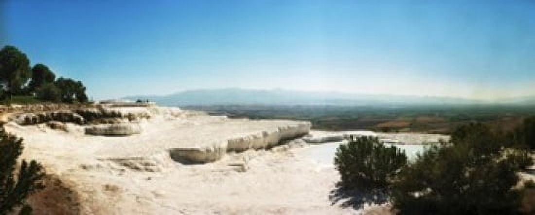 Hot springs and travertine pool Pamukkale Denizli Province Turkey Canvas Art - Panoramic Images (30 x 12)