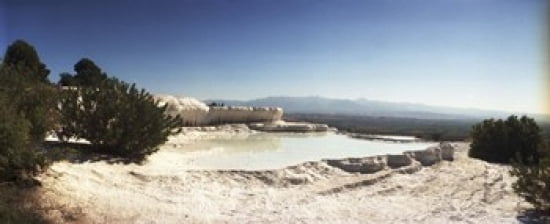 Hot springs and travertine pool Pamukkale Denizli Province Turkey Canvas Art - Panoramic Images (30 x 13)