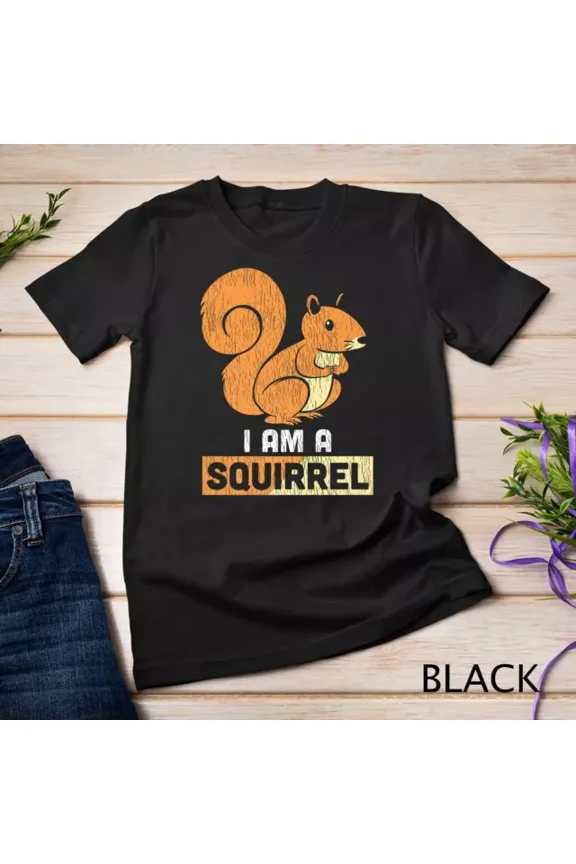 Hot trending Retro I Am A Squirrel Funny S Squirrel Costume Premium Unisex T-Shirt - Birthday Gifts