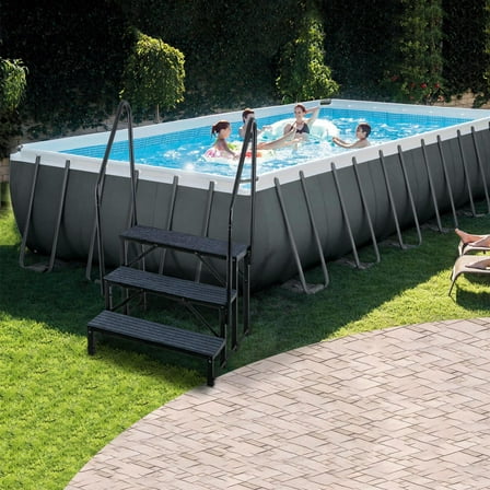 Hot tub Steps 440lbs Load Capacity, 3 Steps RV Entry Steps for Travel Trailer