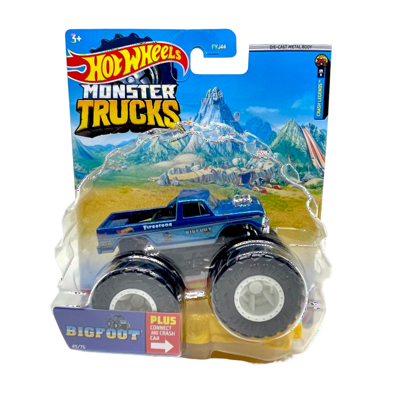 Hot Wheels Die Cast Monster Trucks Crash Legends Bigfoot 49/75