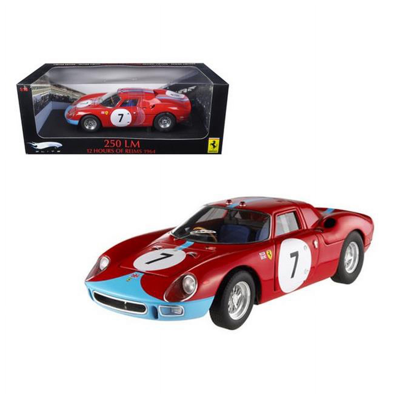 Hot wheels T6261 Ferrari 250 LM 12 Hours of Reims 1964 No.7 Elite