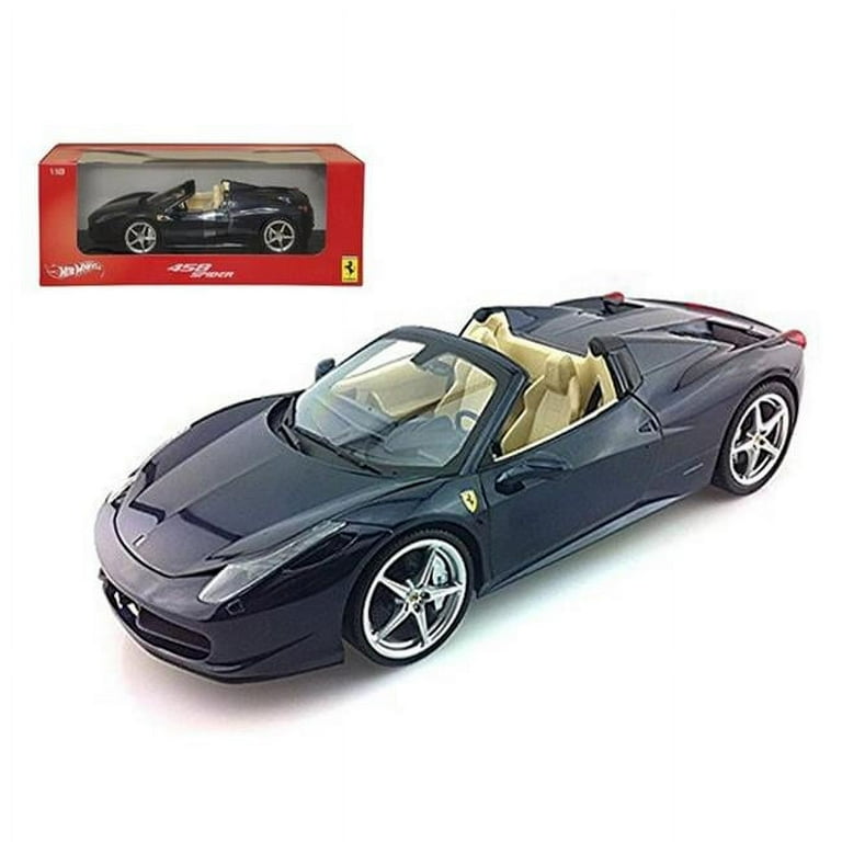 2012 2013 Ferrari Italia 458 Spider Dark Blue Metallic 1/18