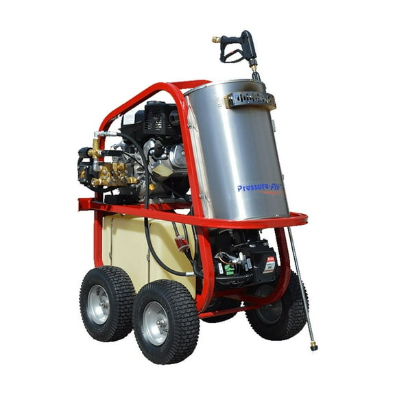 Hot2Go Dirt Laser Professional 4000 PSI 3.5 GPM Hot or Cold-Water and Steam Pressure Washer with Electric Start, GX390 Gas Honda Engine