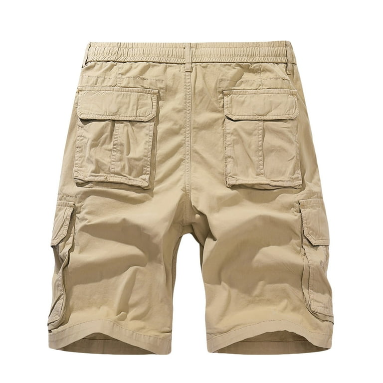 Hot6sl Hiking Shorts Men Multi Pocket Cotton 100 Cotton Distressed Washed Style Khaki S Items Under 10 Dollars Clearance 5