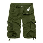 Hot6sl Mens Cotton Shorts, Cotton Twill Work Shorts 100% Cotton Distressed Washed Style Army Green XXXL # Amazon Essentials Maxi Dress # Clearance #3