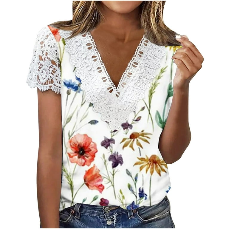 Women's V Neck Tee T,Sale Plus Size,Women Clothes Under 10 Dollars, Clothes, Women Blouses Clearance Under 10 Dollars,Todays Deals Warehouse  Deals,Today's Deals in Prime at  Women's Clothing store