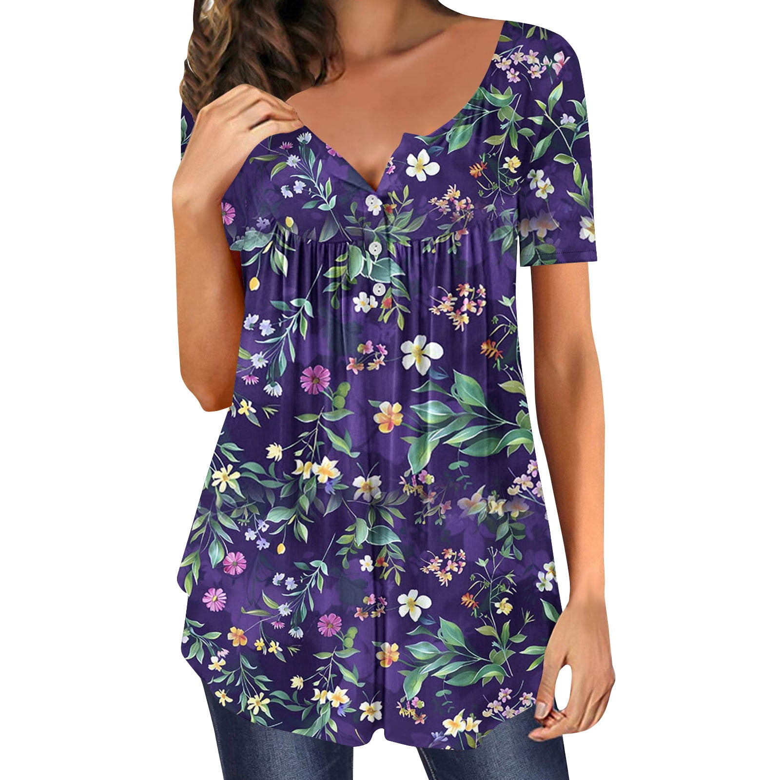 Womens Tunics Dressy Tunic Tops For Leggings Long Tops Dressy - Main Image