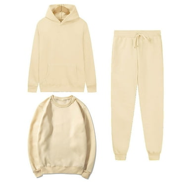 Hot6sl Sweatpants and Sweatshirt Set for Women Outfit Sets for Women Casual Fashion Versatile Solid Color Hooded Printing Sweatepants Suit for Different Occasions