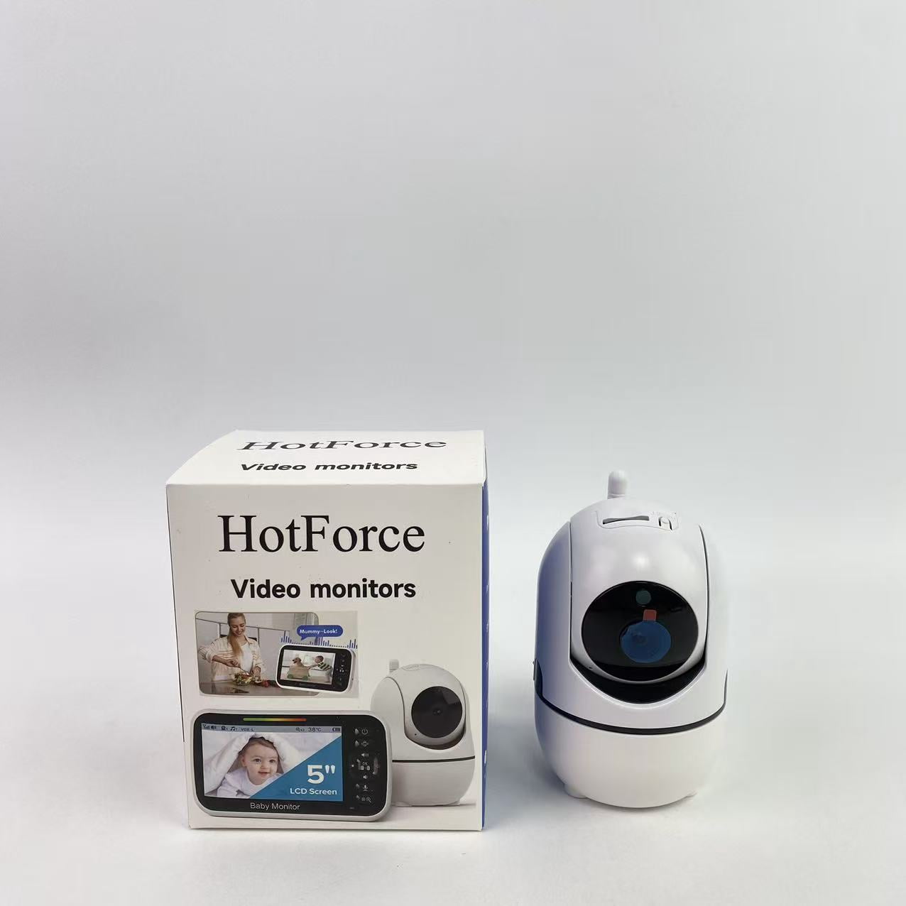 HotForce Video monitors - No WiFi, Remote Pan-Tilt-Zoom, Night Vision, Temperature Sensor, 2-Way Talk, 8 Lullabies, 30-Hour Battery Life，960ft Long Range