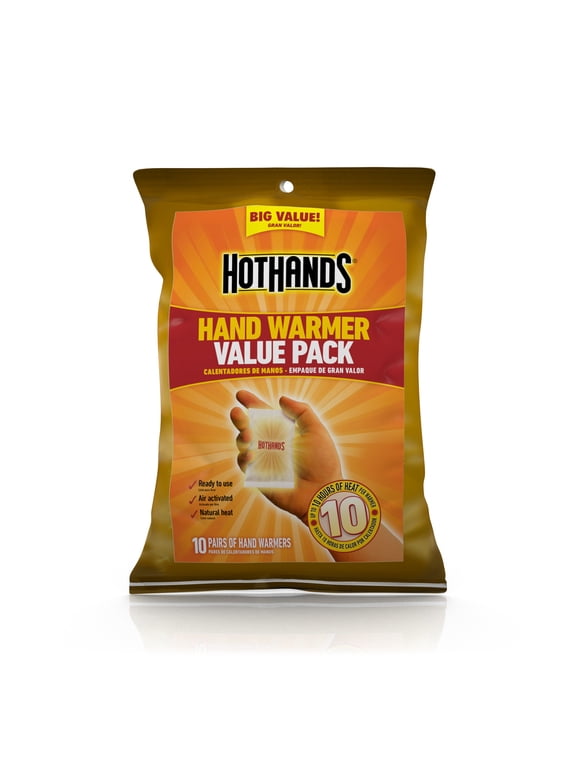 Hand Warmers 10 Pair Value Pack - Up to 10 Hours of Heat per Pair