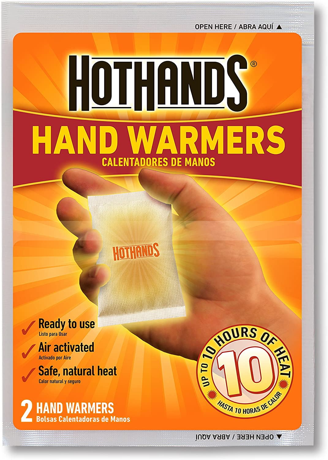 HotHands Hand Warmers - Long Lasting Safe Natural Odorless Air Activated Warmers - Up to 10 Hours of Heat - 40 Pair