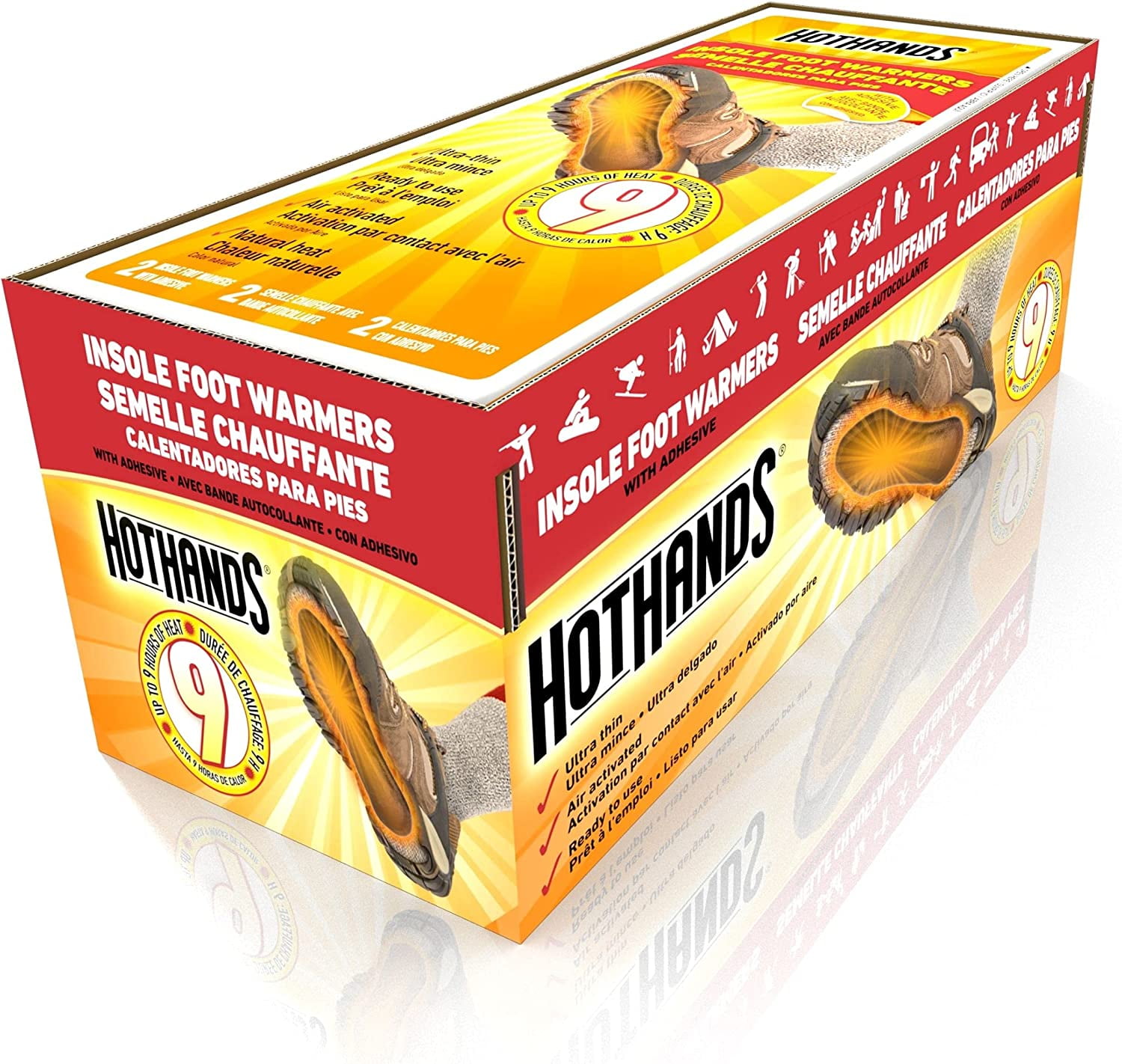 HotHands Insole Foot Warmers Long Lasting Safe Natural Odorless Air