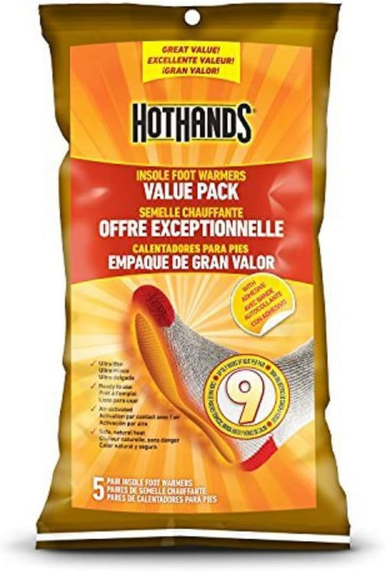 HotHands Insole Foot Warmers With Adhesive Value Pack (5Pairs