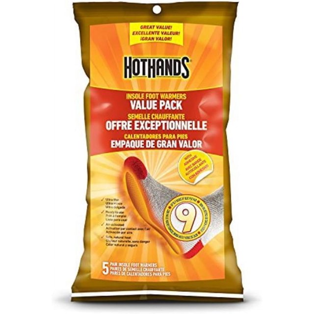 HotHands Insole Foot Warmers With Adhesive Value Pack (5Pairs