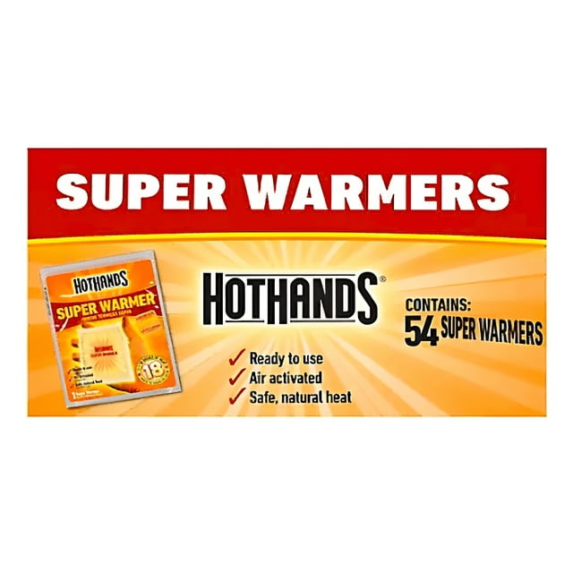 HotHands Disposable Super Warmers Bulk Pack, Large Value 54 ct