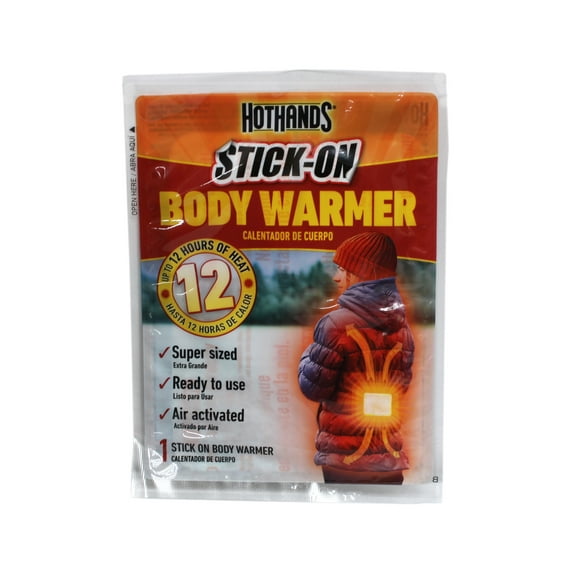 HotHands Supersize Body Warmer with Adhesive Up to 12 Hours of Heat Pack of 40