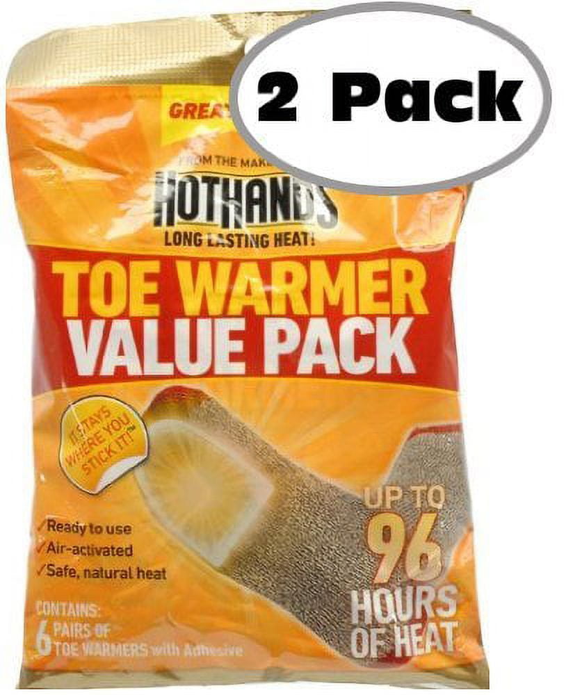 HotHands Toe Warmers 6 Pair Value Pack (2Pk), Hot MultiPurpose Heat