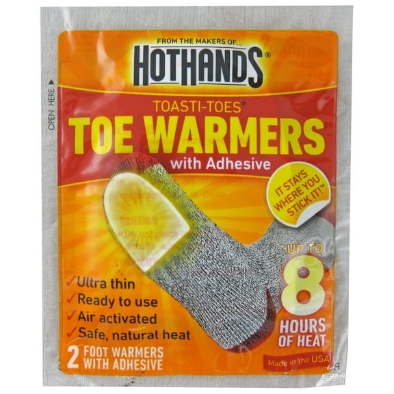HotHands Toe Warmers, Odor Absorbing, Air Activated Natural Heat, Ultra Thin, Up to 8 Hours of Heat, Case of 40 Pouches, 2 Toe Warmers Per Pouch