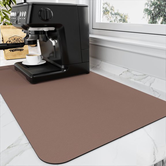 HotLive Coffee Mat - Absorbent Hide Stain Rubber Backed Dish Drying Mat for Kitchen Counter - Bar Mats for Countertops Accessories Fit Under Coffee Maker Espresso Machine A101