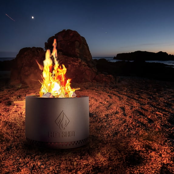 HotShot™ 19.5in Portable Smokeless Wood Burning Fire Pit with Carry Bag
