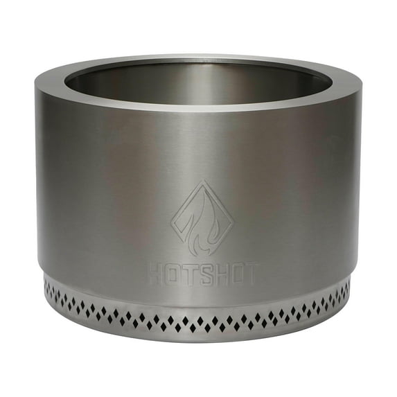 HotShot™ Smokeless 19.5" Round Portable Wood Burning Stainless Steel Fire Pit with Carry Bag